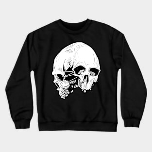 2 Head Skull Crewneck Sweatshirt